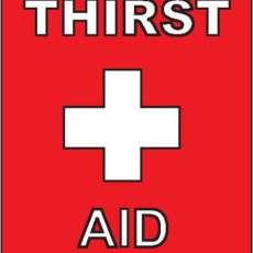 Flask- 'Thirst Aid' 7 oz stainless steel