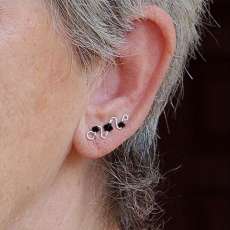 Black & Clear Climbing Earring