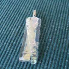 Iridescent Dichroic Fused Glass Pendant