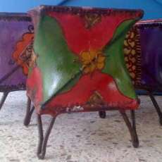 leather candle holders