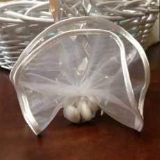 Almond Favor With Satin Trim Tulle