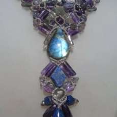 Necklace with Amethyst, Labradorite, ionite