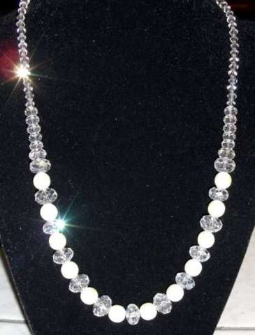 Swarovski Crystal and Pearl Necklace