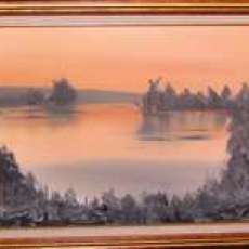 Sunset Over the Pond