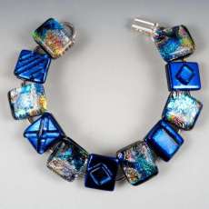 Dichroic glass bracelets