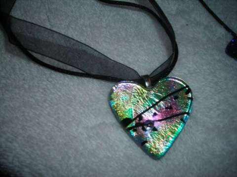 Hand cut heart pendant