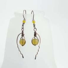 Copper Earrings One of a Kind