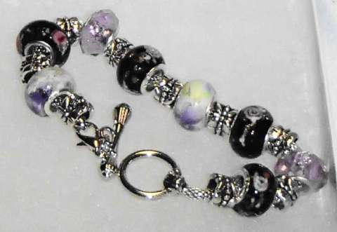 Purple Charm Bracelet (Ravens Inspired)