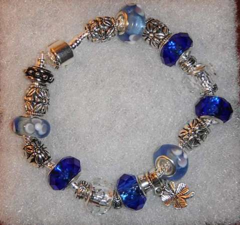 Blue Charm Bracelet