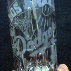 DODGERS ETCHED GLASS