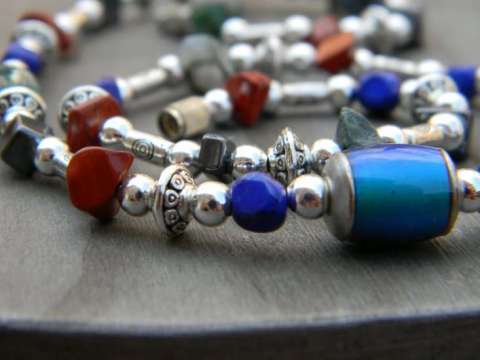 Moodstone Necklace by Chelle Closeup