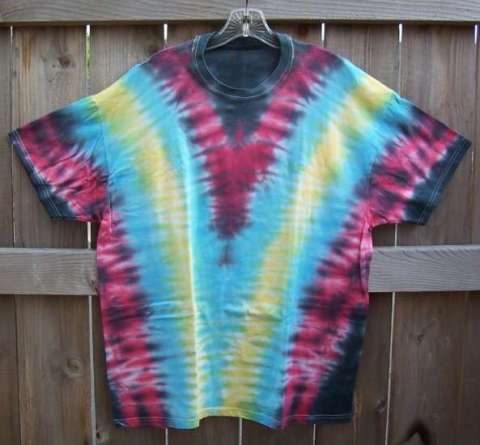 Yellow V Tie Dye