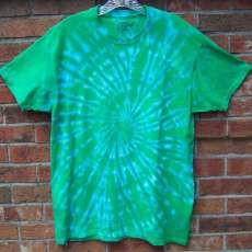 Green Crinkled Tie Dye