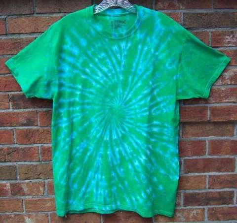 Green Crinkled Tie Dye