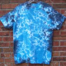 Blue Crinkled Tie Dye
