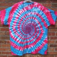Red & Blue Swirl Tie Dye