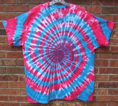 Red & Blue Swirl Tie Dye