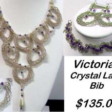 ~Titanic~ Victorian Crystal Lace Bib Pendant Set