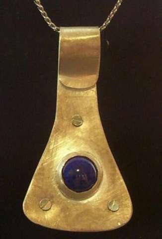 Sterling Silver and Lapis Pendant