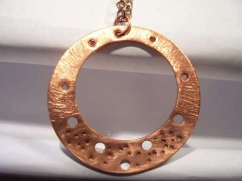 Copper Pierced Pendant