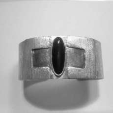 Sterling Silver and Onxy Bracelet