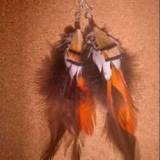 Natural Feather Earrings