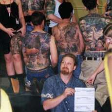 Wally Presenting the Cash Prizes