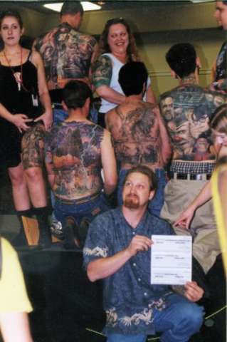 Wally Presenting the Cash Prizes