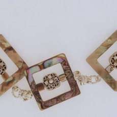 Abalone Shell with Bali Silver bracelet