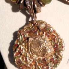 Enamel on Bronze - Bulldog Pendant