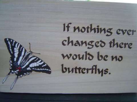 Butterfly quote and artwork