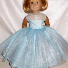 Aqua Princess Dress With Lace