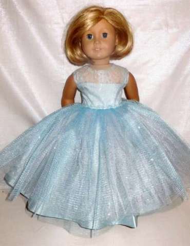 Aqua Princess Dress With Lace