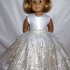 Siler, Gold and White Princess Dress