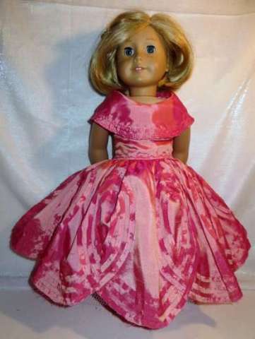 Peach Colored Princess Dress With Collar