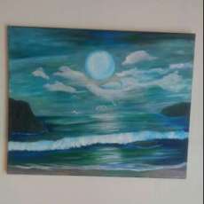 Moonlit Beach Cove
