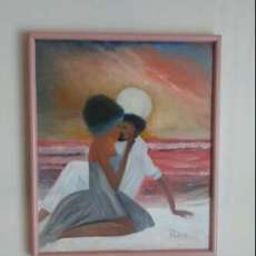 Lovers on Moonlit Beach