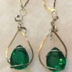 Teardrop Emerald Earrings