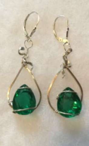 Teardrop Emerald Earrings