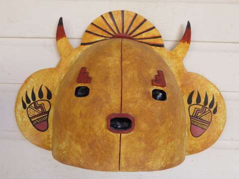Native American Mask Wall Sconce