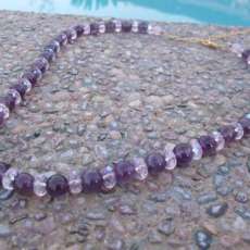 Amethyst and Swarovski Necklace
