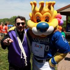 Master Magician and Slugger captured at kid's event