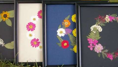 pressed flower wreaths 8x8 size