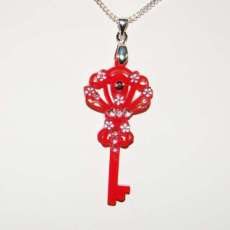 Embellished Acrylic Key Pendant