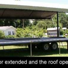 The stage is unhooked and set up