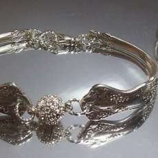 Vintage Pattern Bracelet with Swarovski & Matching Ring