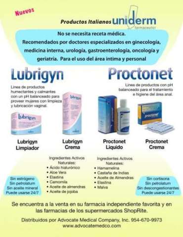 Lubrigyn & Proctonet in Spanish