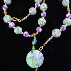 Blue Lentil Necklace