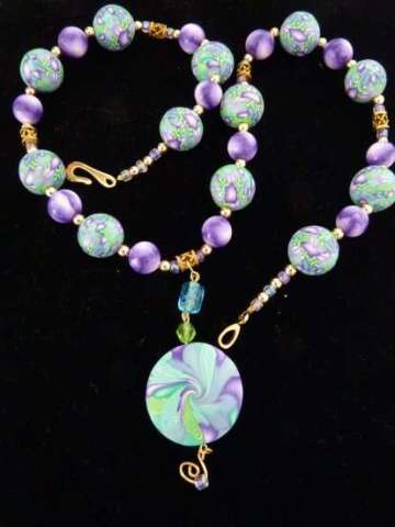 Blue Lentil Necklace