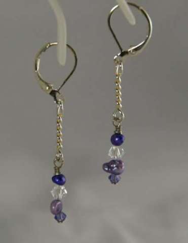 Purple & Purple earrings